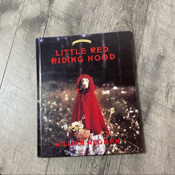 SOLD Little Red Riding Hood with Weimaraner dogs by William Wegman
